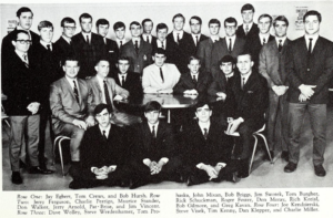 Photo (1968) of Sigma Phi Epsilon members at the University of Nebraska at Omaha.